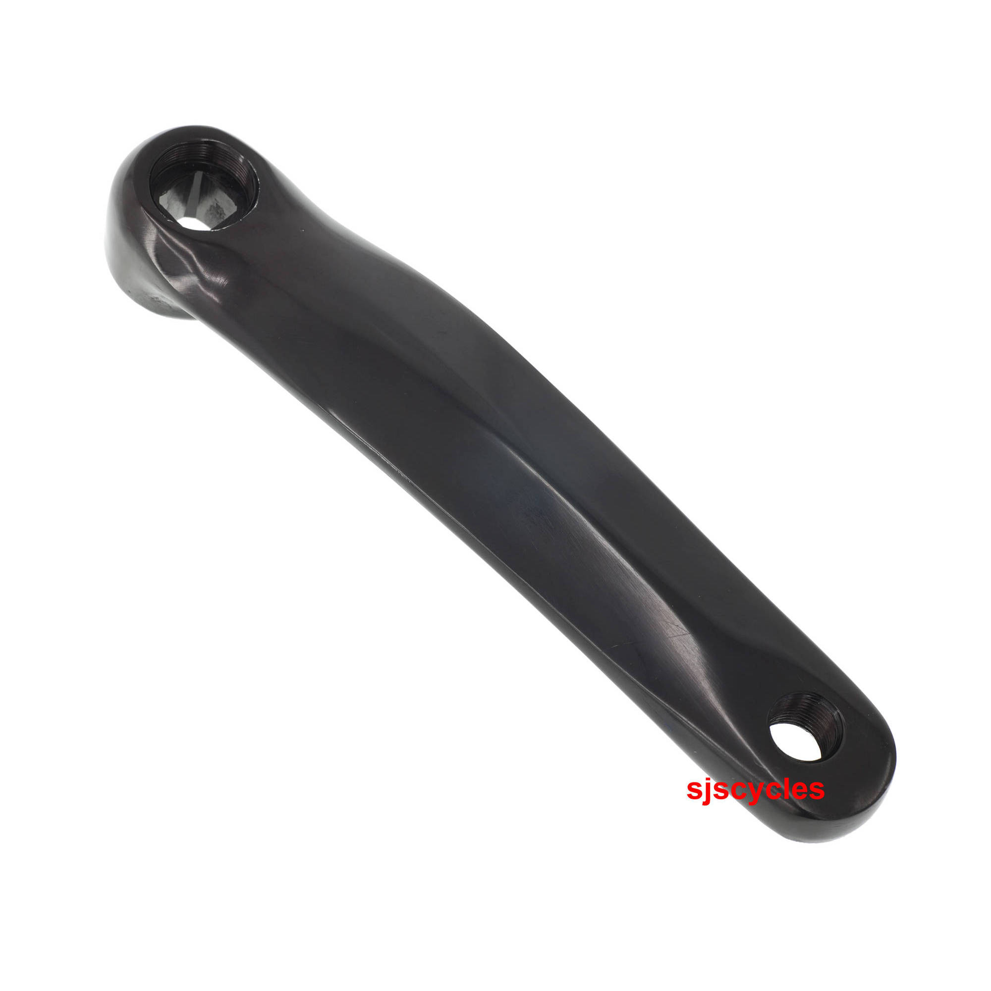Left Hand Crank Arm Square Hole Black Alloy