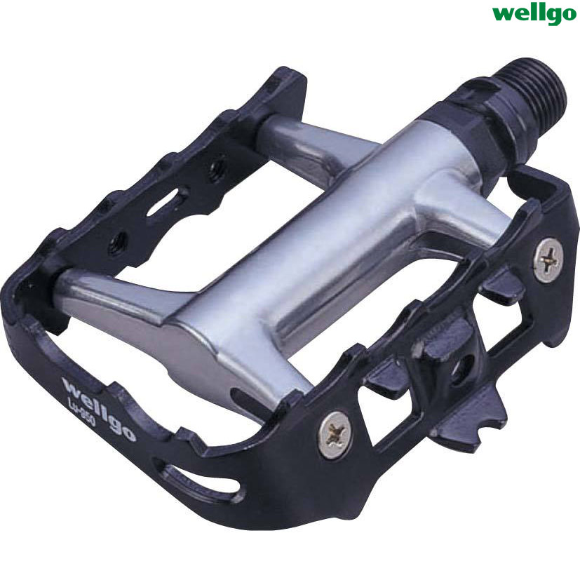 wellgo lu961 alloy road pedals with clips and straps
