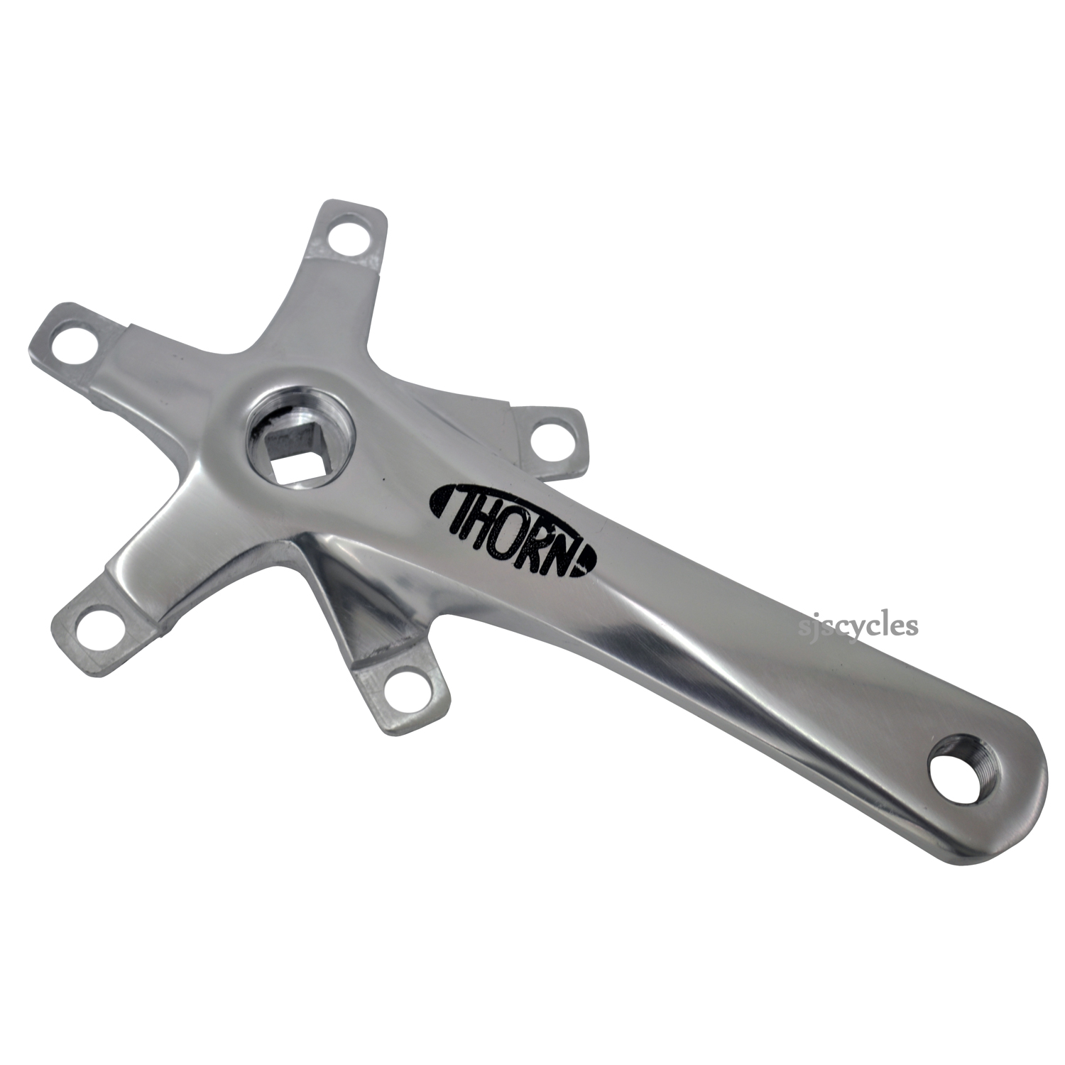 Thorn Right Hand Crank Spider Alloy Silver 150mm Cranks Right