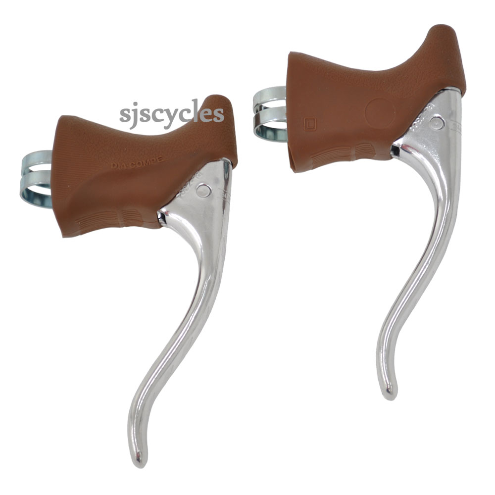 Shimano BLZ304A Non Aero Road Brake Levers, with tan hoods