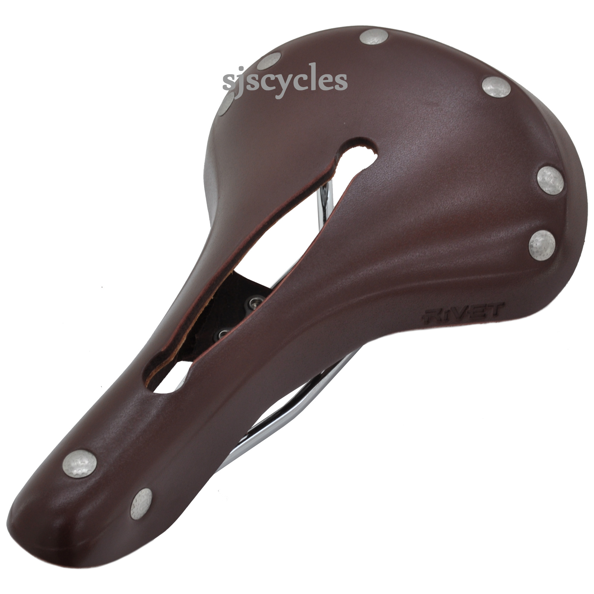 Rivet Pearl Chromoly Leather Saddle