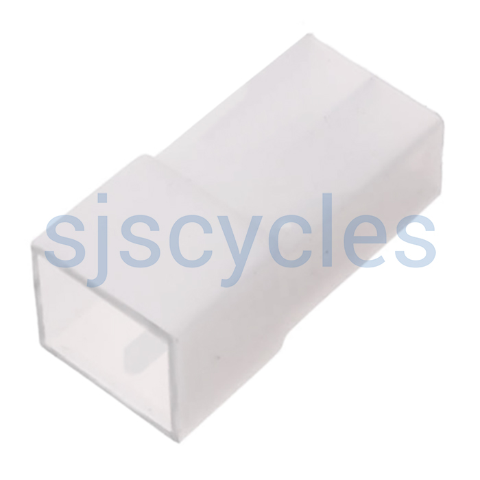 White Plastic Housing for 6.3 mm Spade Connector