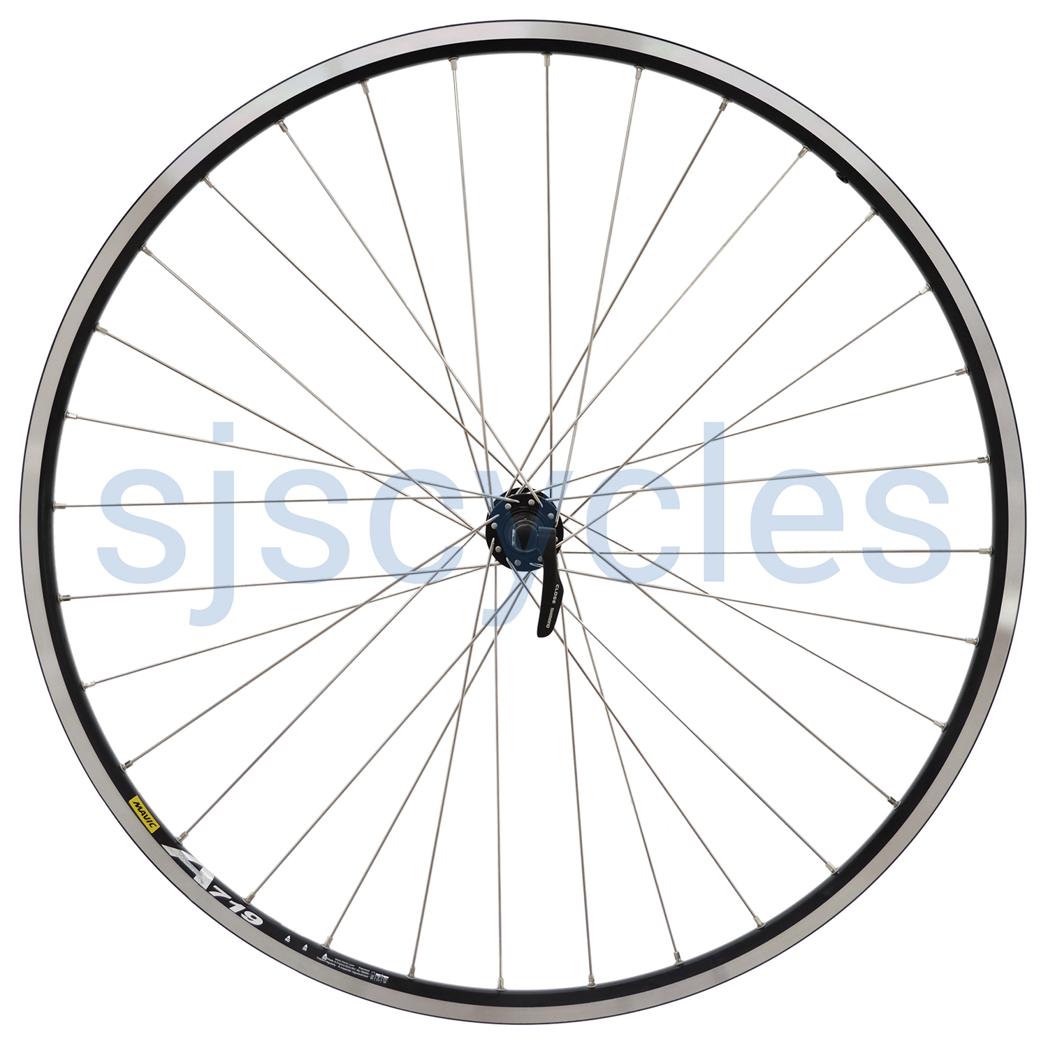 700c 622 Front Wheel 32h Mavic A719 Rim with Tiagra Hub in Black
