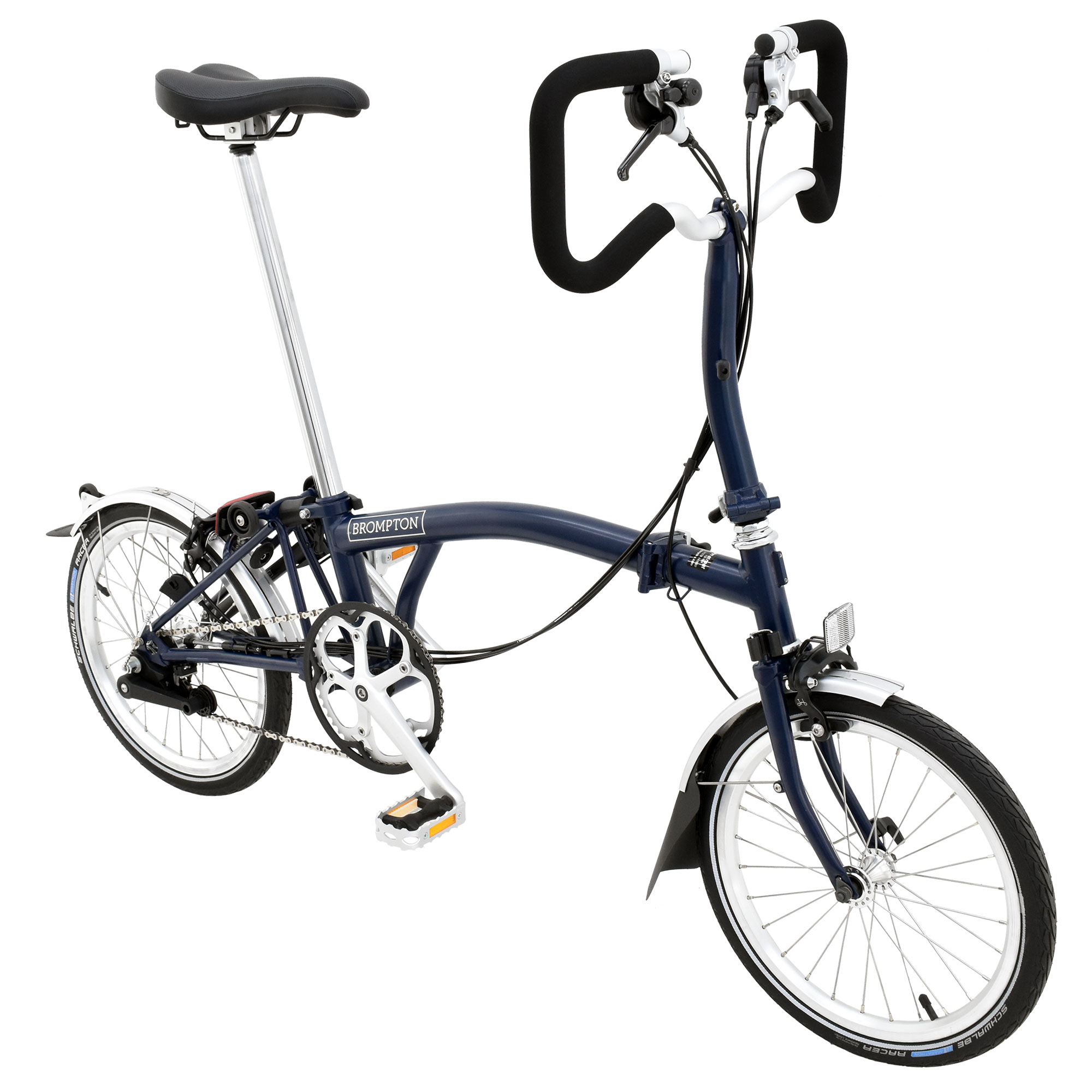 Brompton P6L Folding Bike, Tempest Blue
