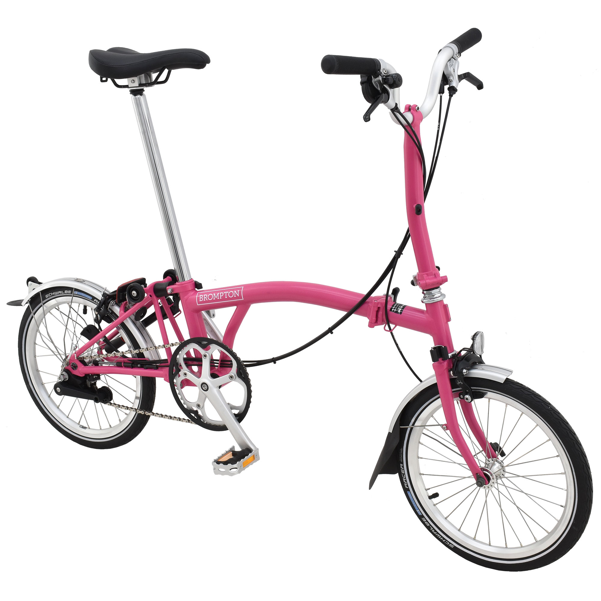 Brompton M6L Folding Bike Hot Pink