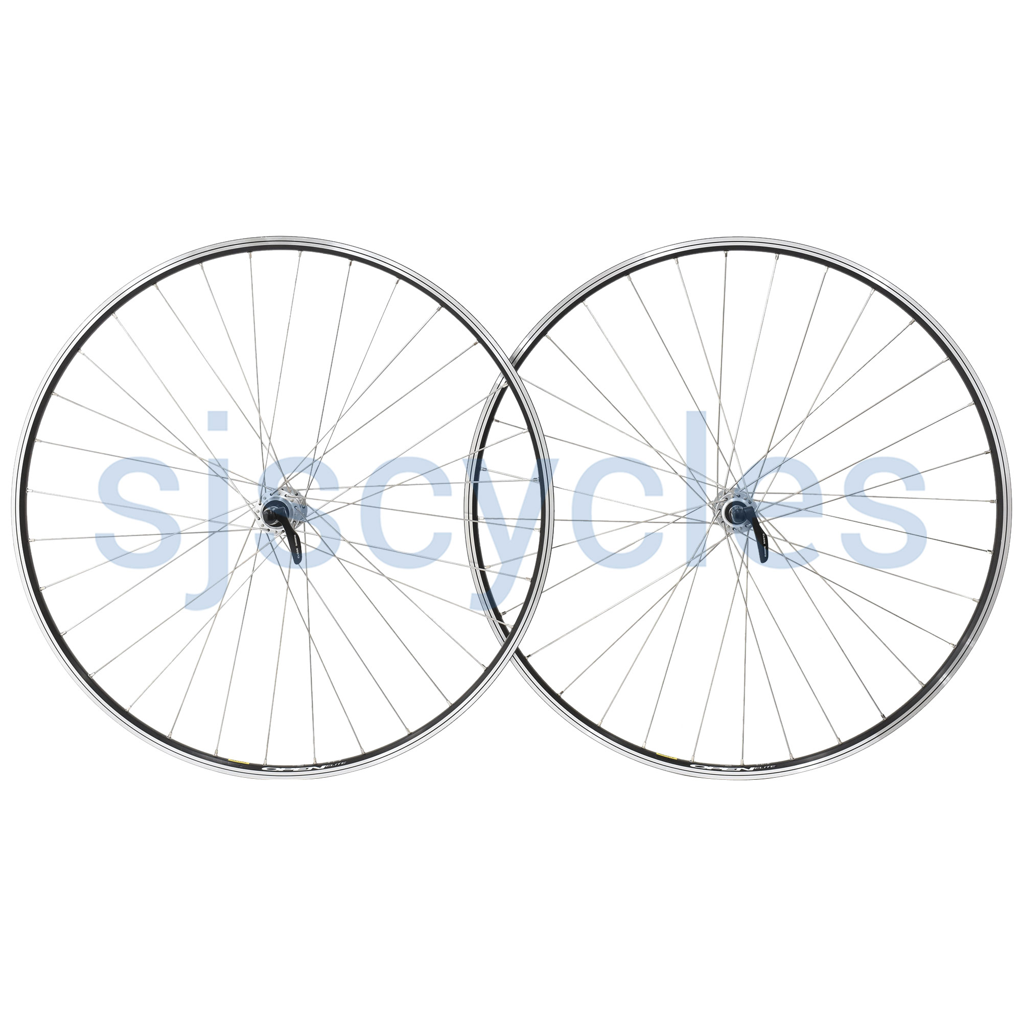 700c 622 Wheelset 32h Mavic Open Elite Black Rims with Shimano 105, 9
