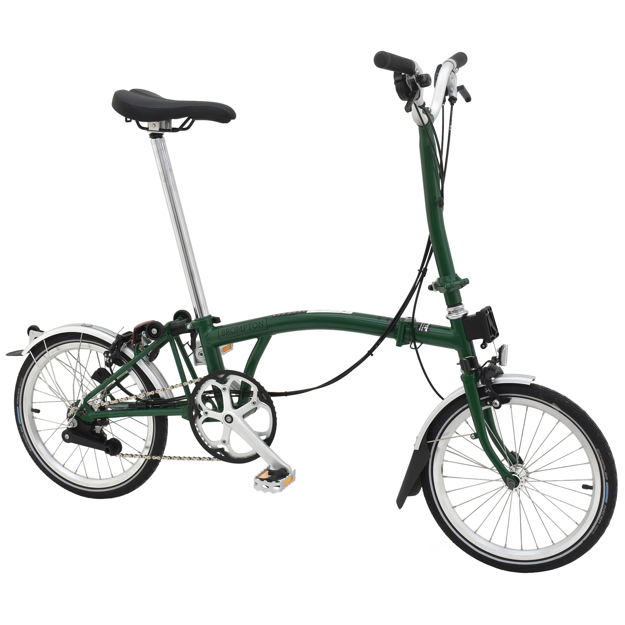 High Bar Folding Bike - Racing Green