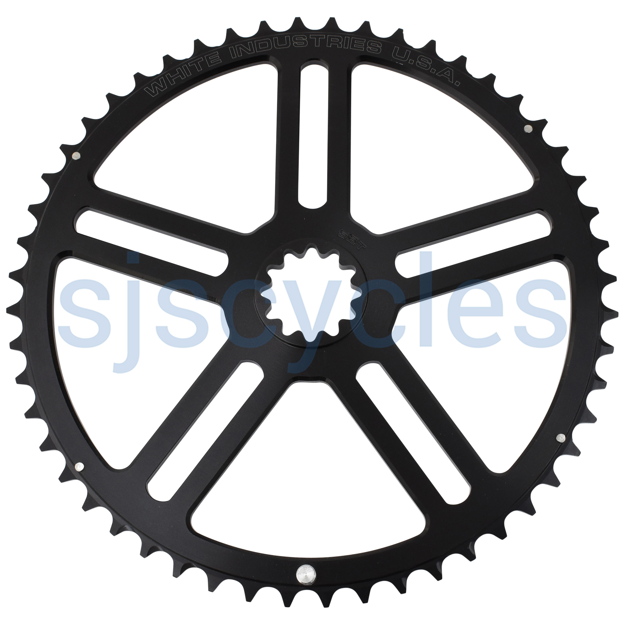 White Industries VBC Square Taper Outer Chainring - Black - 52T