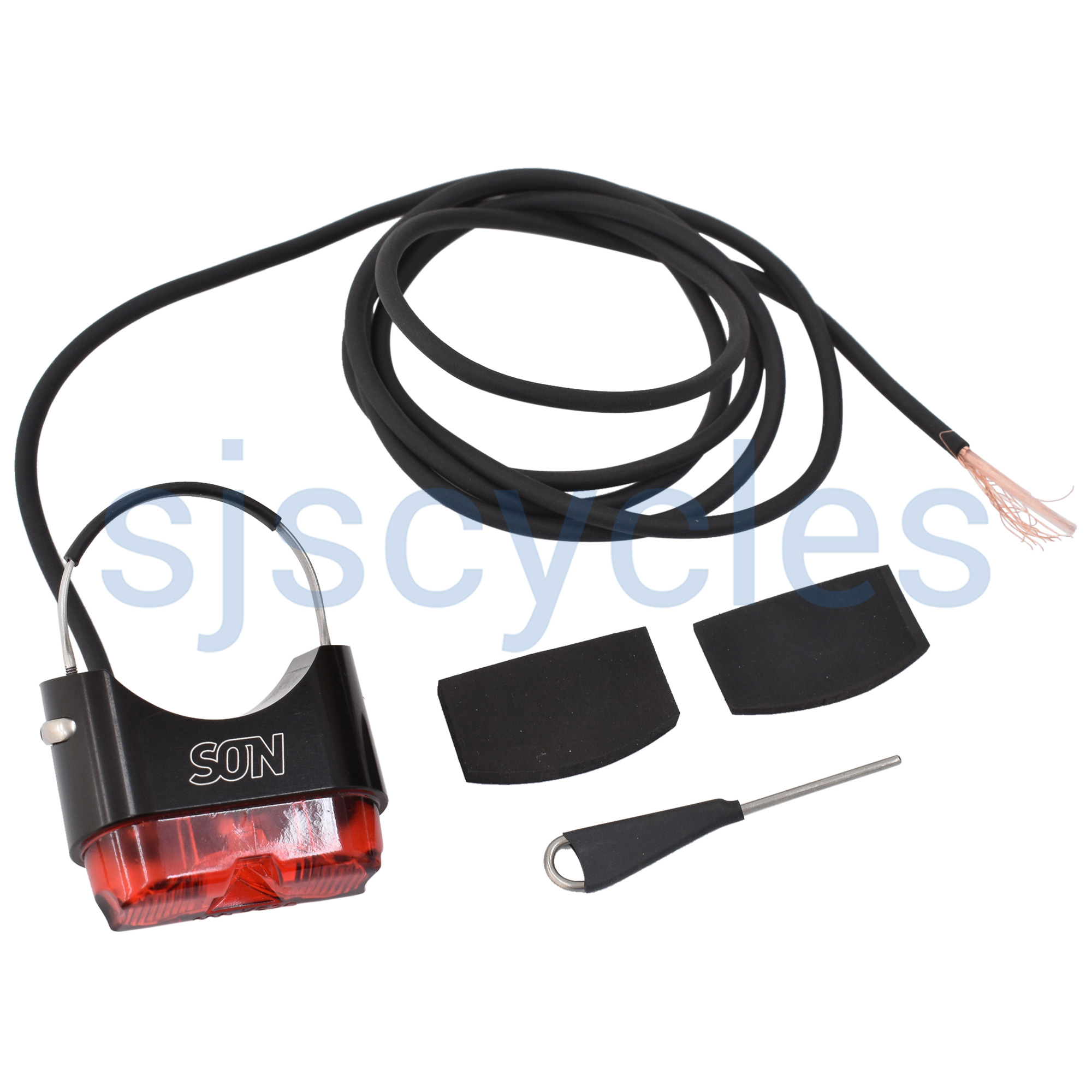 SON DC 6 12 Volt Rear Light Seatpost Mount Black / Red