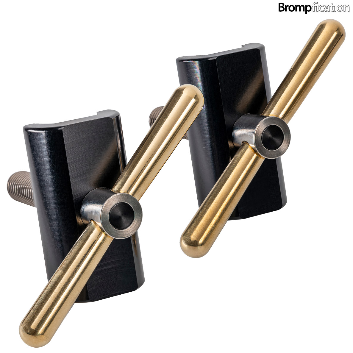 Brompfication Hinge Clamp Set Titanium Brass Handle