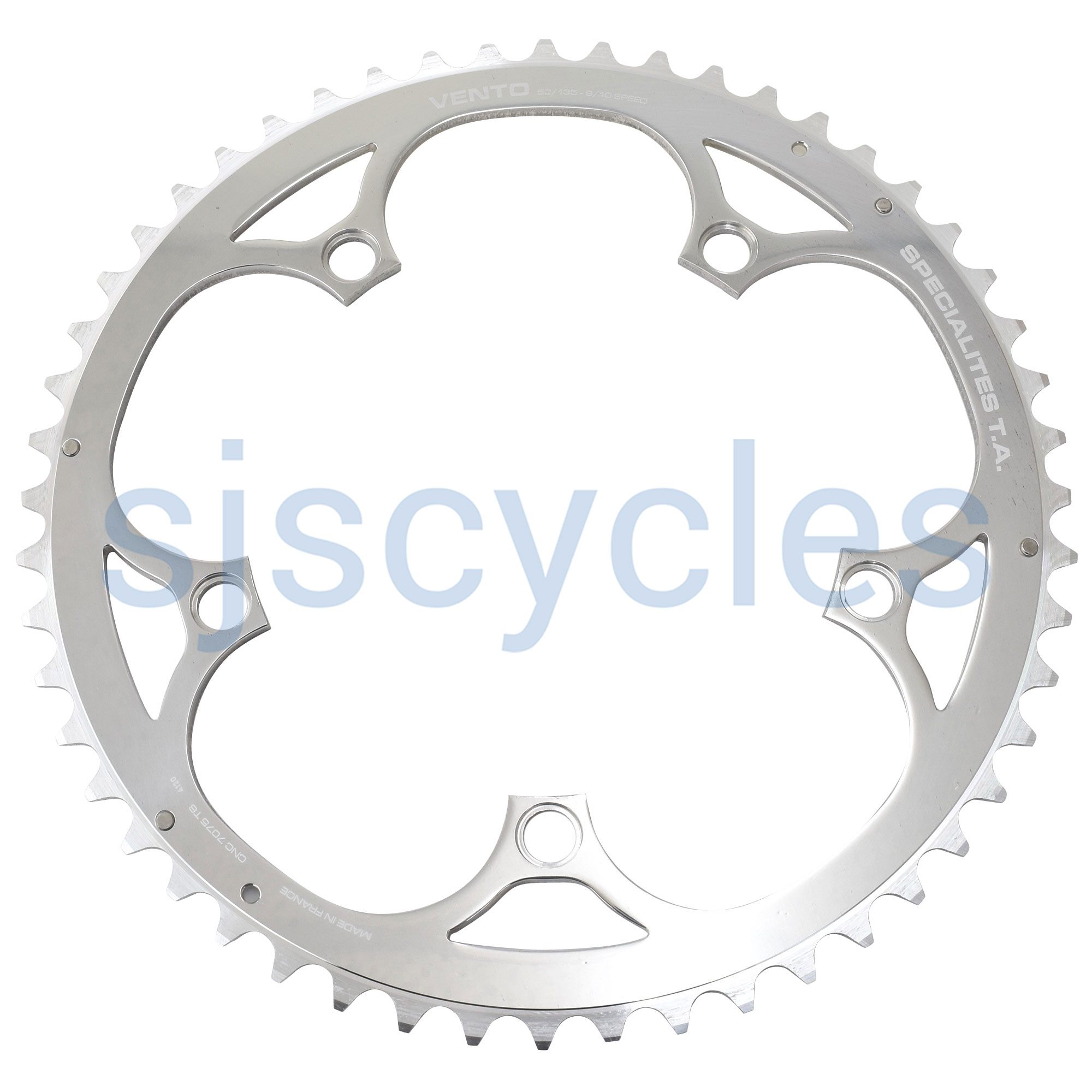 Plaque De Vitesse TA Vento - Aluminium 7075 T6 - 135mm Pcd - Compatible Chaînes 9/10 Vitesses - Fabriqué En France