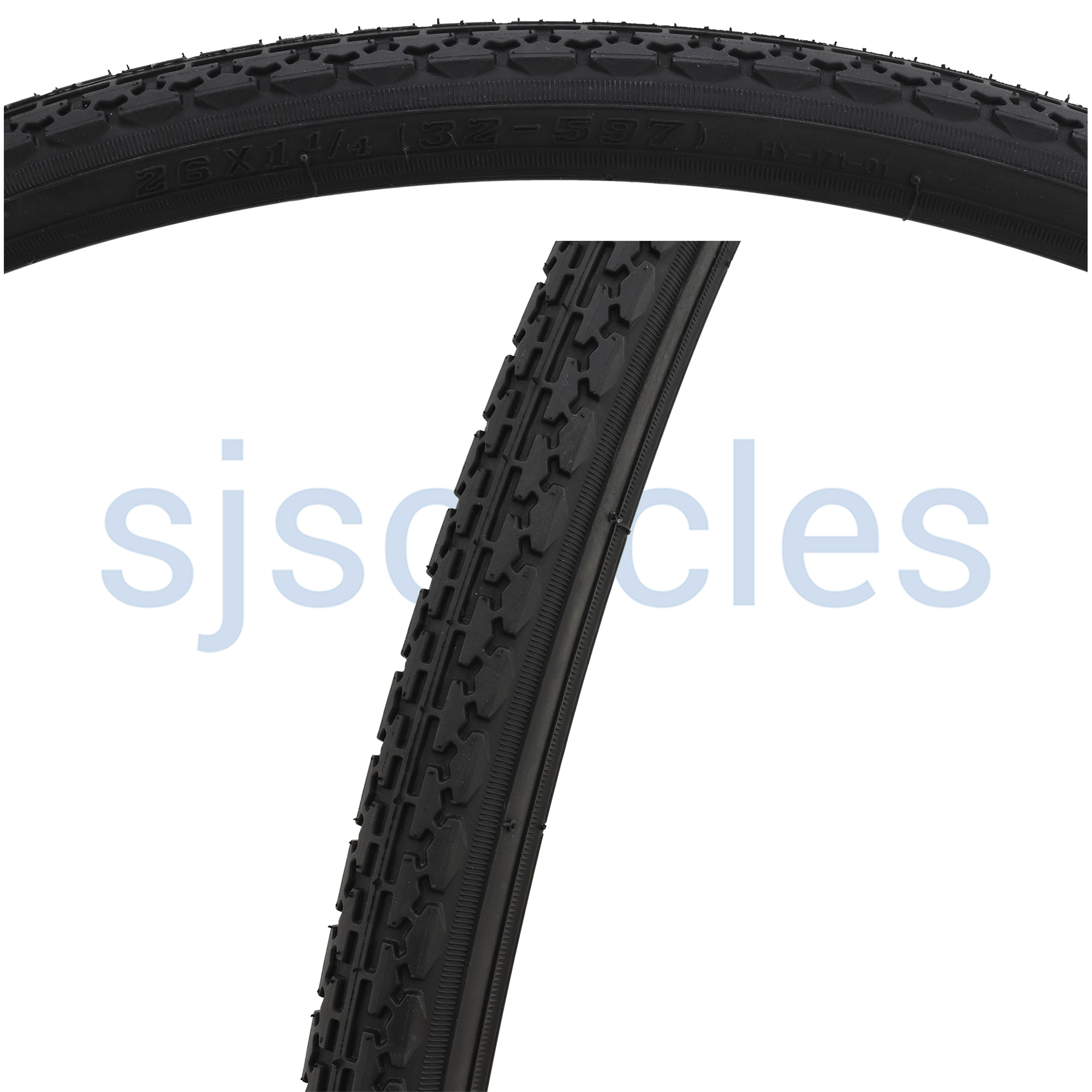 Kenda 26 X 1-1/4 Inch Ribbed Vintage Tire – 32-597 – Clincher – Black