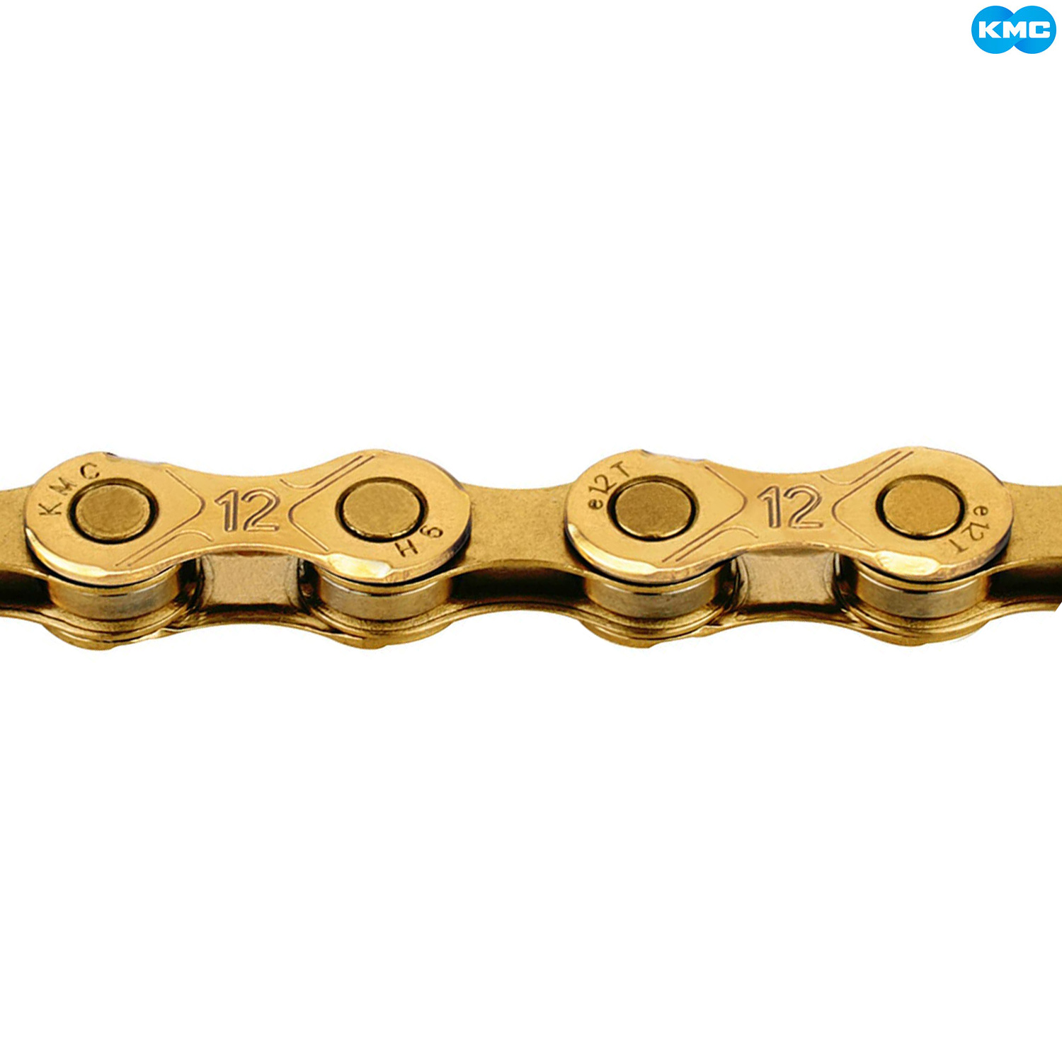 thumbnail image 2 of KMC E12 Ti-N EBike Chain – 12 Speed – 130 Links – Gold – For Shimano Drivetrains 2 of 6