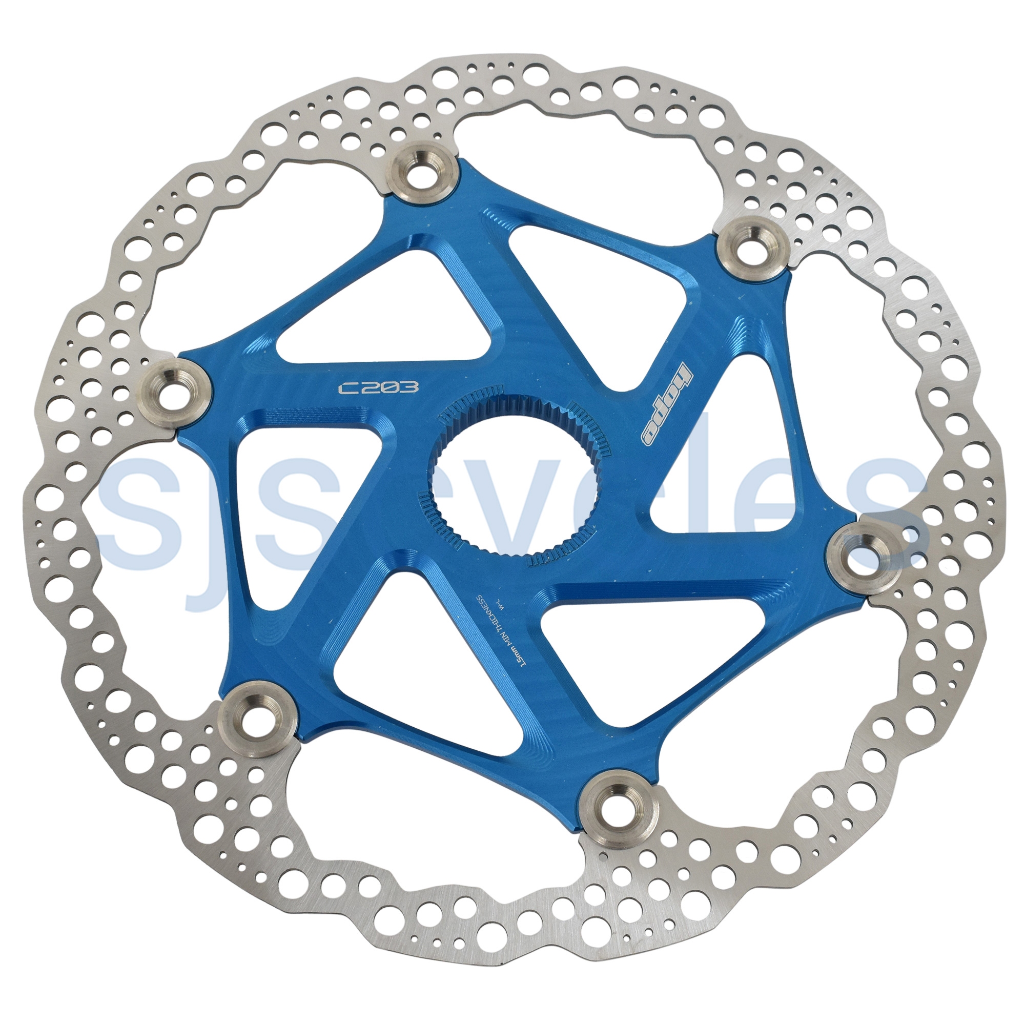 Hope MTB Centre Lock Floating Disc Rotor Blue 203mm