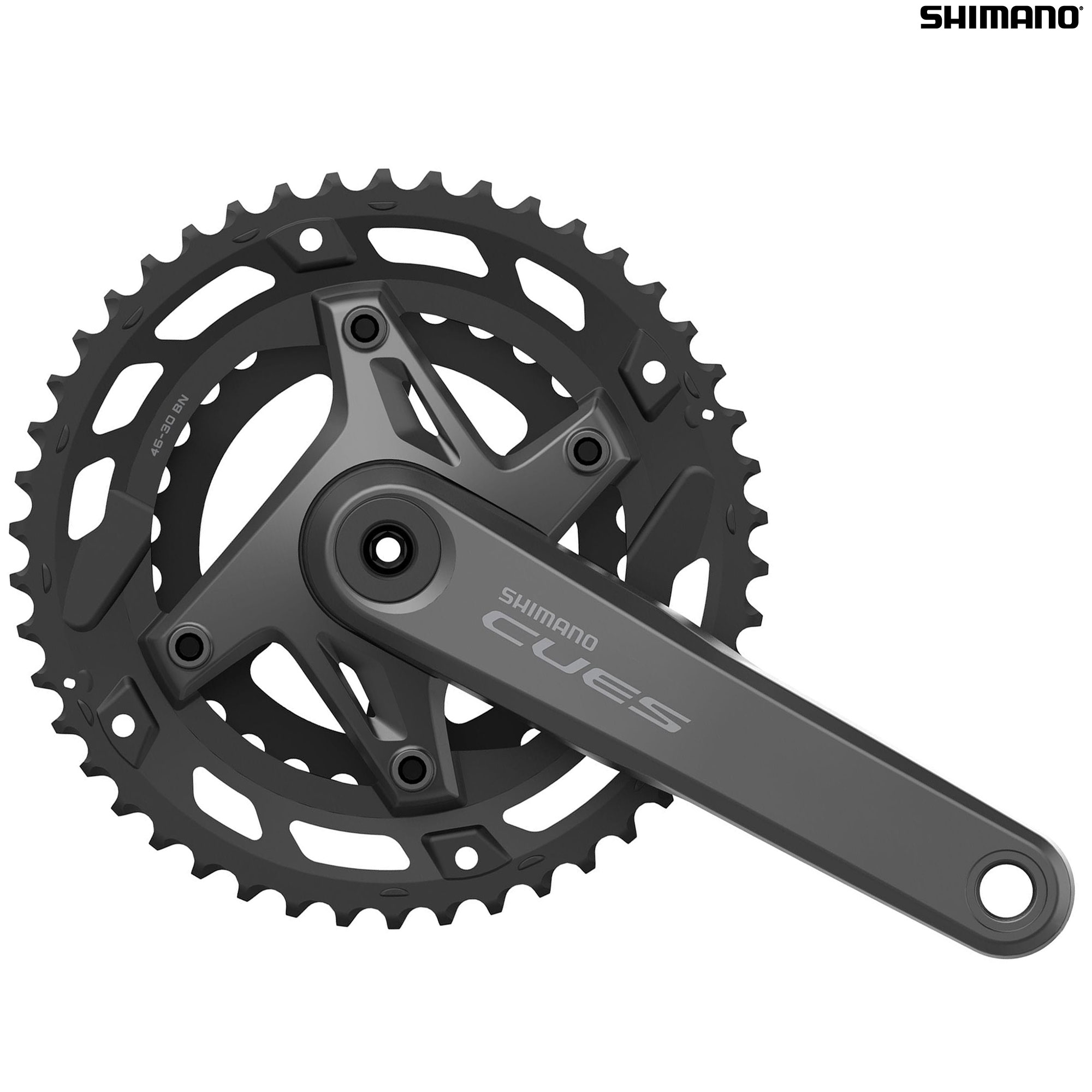 Shimano CUES FC U6000 9 10 Speed Double Chainset 46 30T 175mm