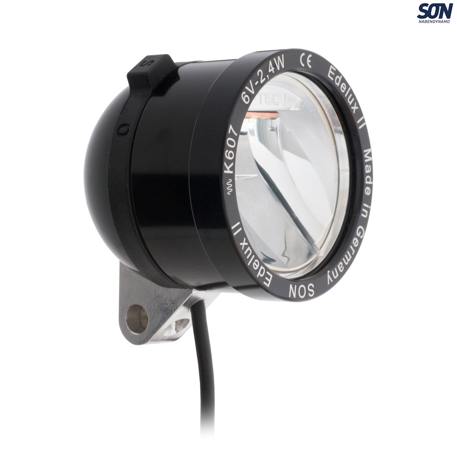 SON Edelux II Headlight & Junction Black 60cm