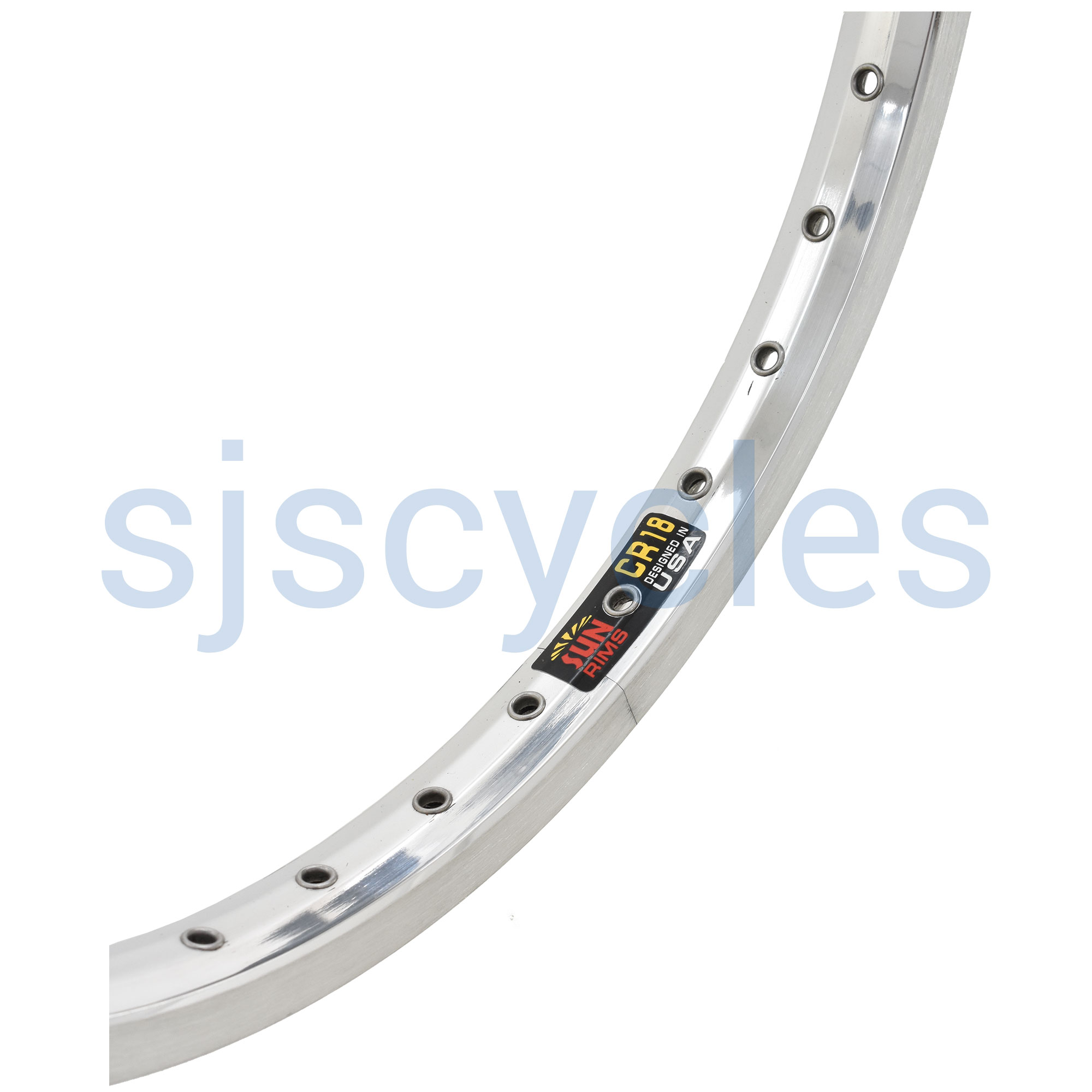 thumbnail image 2 of Sun Ringle CR-18 Alloy 700c Clincher Rim – 36 Hole, Polished, Durable Touring Rim 2 of 5